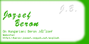 jozsef beron business card